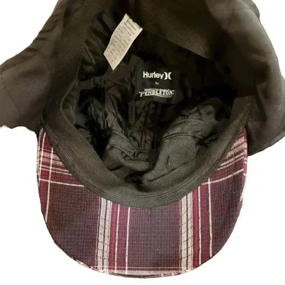 Hurley w Pendleton Purple Plaid Unisex Adult Lightweight Trapper Hat EUC - Picture 6 of 8